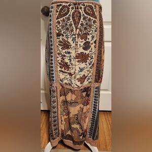 Boho patchwork maxi skirt